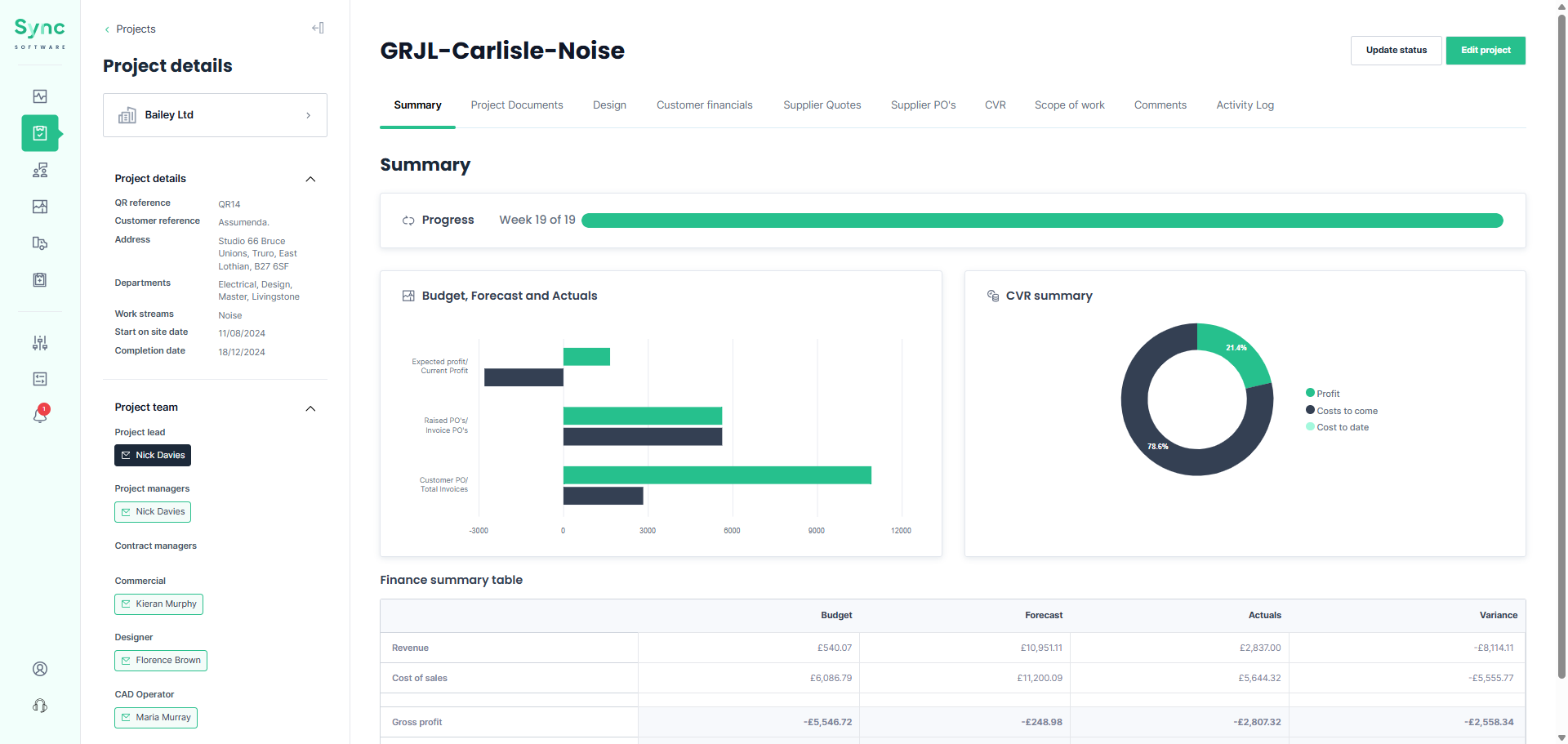 Project Summary Example